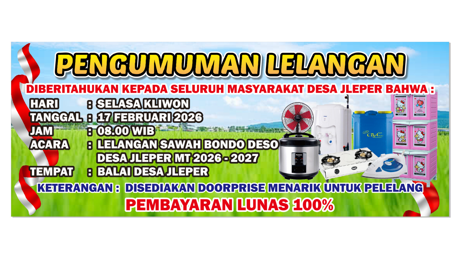 PENGUMUMAN LELANG 2026-2027